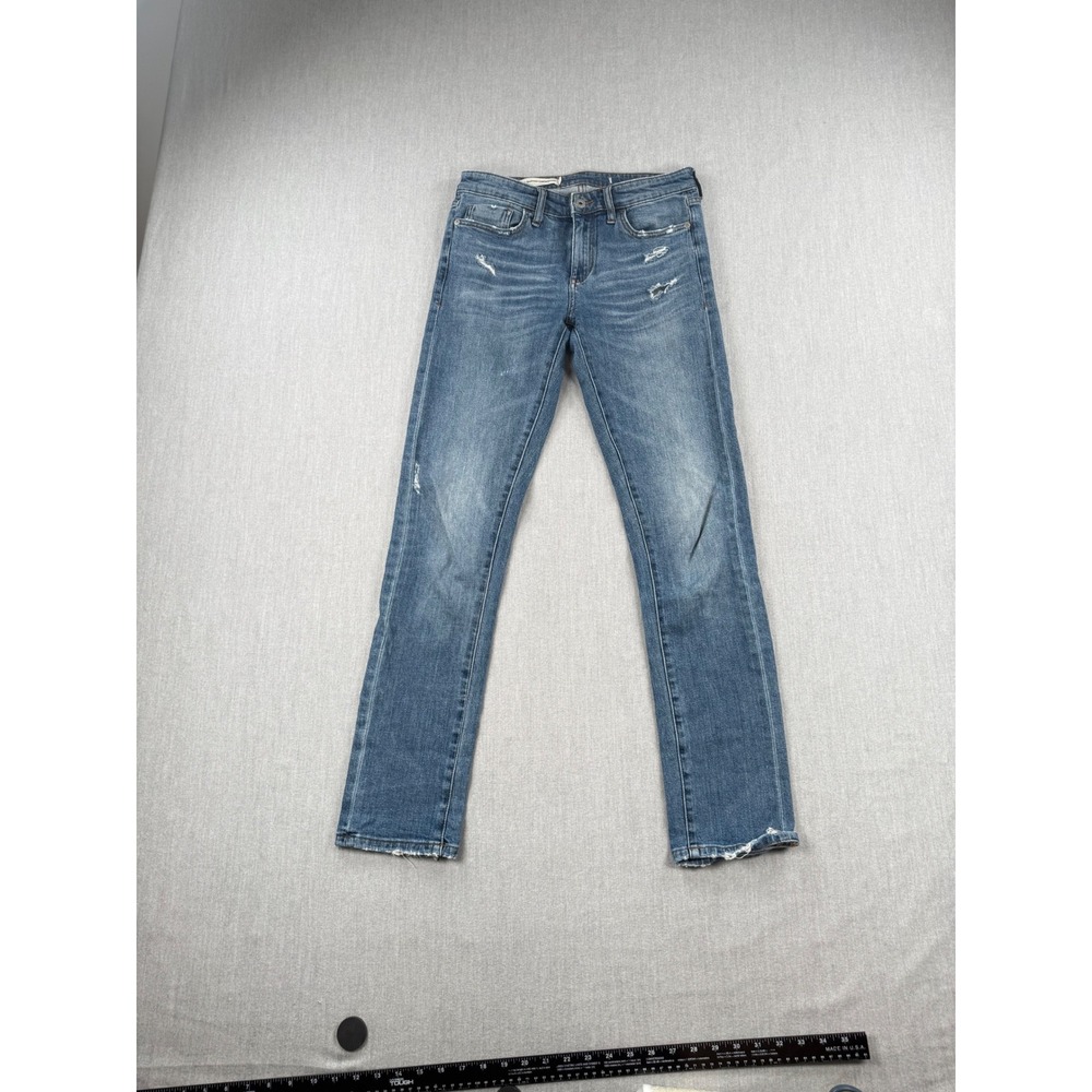 Pilcro and the Letterpress Anthropologie Slim Boyfriend Distressed Jeans Blue 27